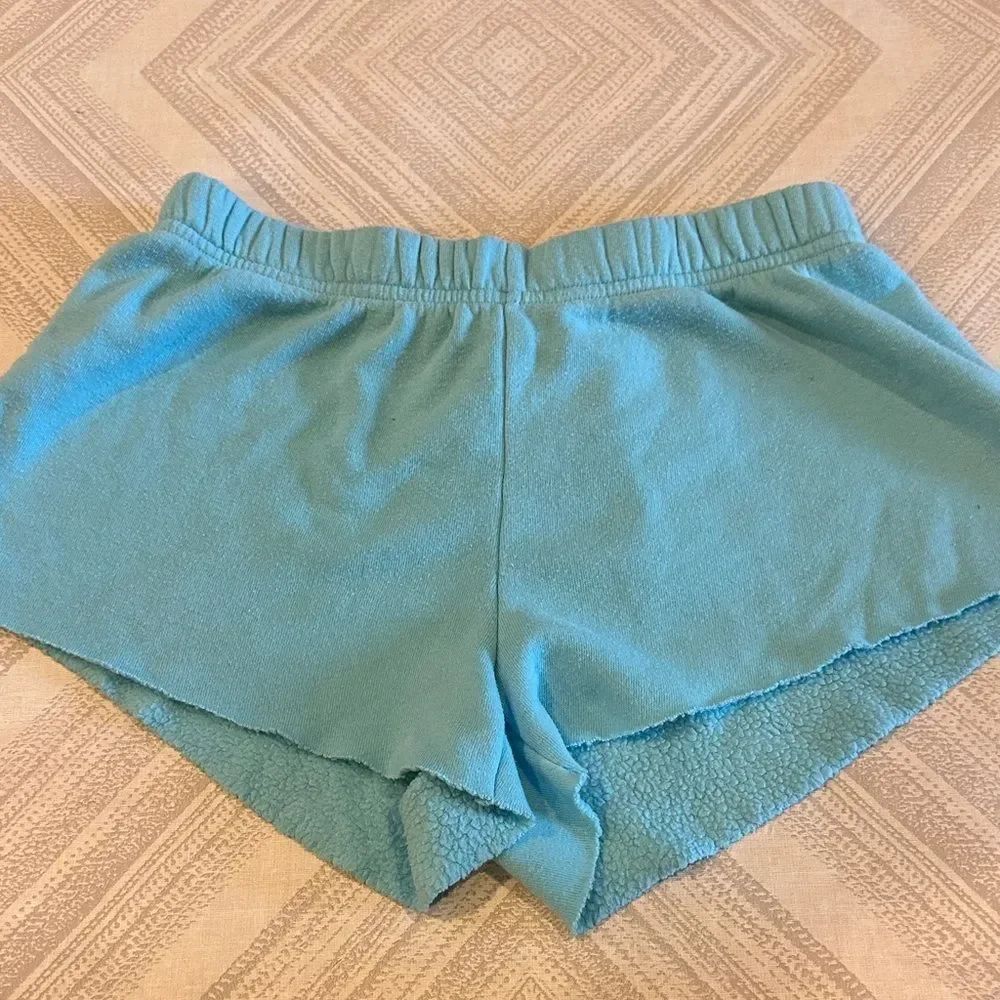 Katie J NYC Girls Aqua Blue Drawstring Sweat Shorts - Size XL